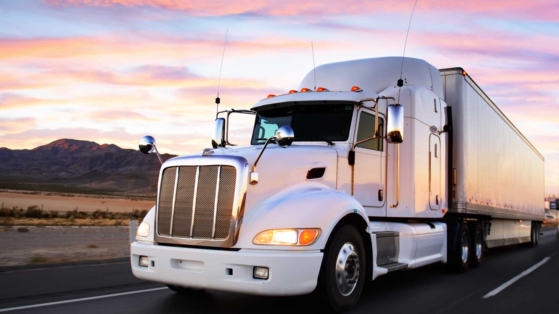 semi-truck big rig on the road